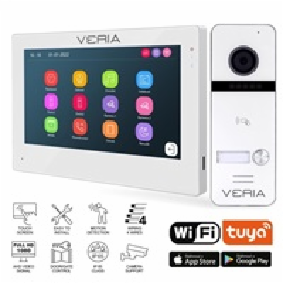 SET Videotelefon VERIA 3001-W (Wi-Fi) bílý + vstupní stan...
