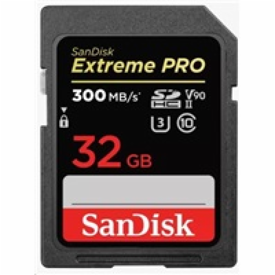 SanDisk SDHC karta 32GB Extreme PRO (300 MB/s, Class 10, ...