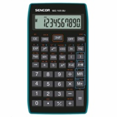 Sencor kalkulačka  SEC 106 GN - školní, 10místná, 56 věde...