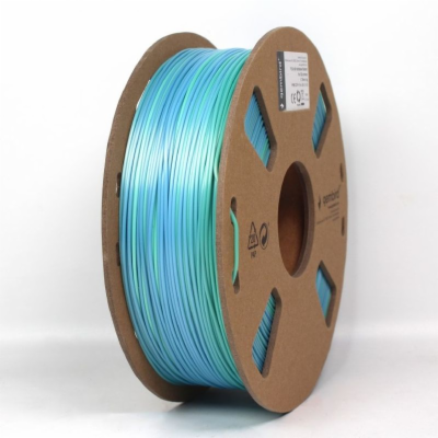 Gembird PLA, 1,75mm, 1kg, silk rainbow, modrá/zelená, 3DP...
