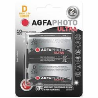 Baterie D (LR20) alkalická AGFAPHOTO Power Ultra 2ks / bl...