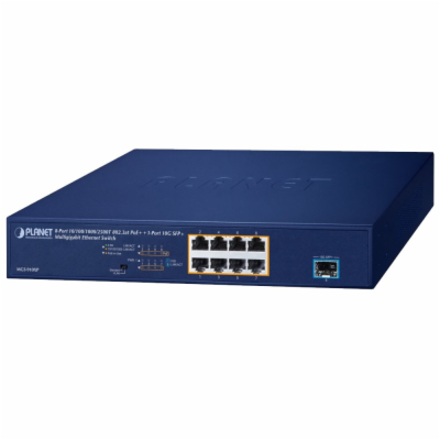 Planet PoE switch 8x1Gb/2.5Gb + 1xSFP+ 10Gb, VLAN, PoE 80...
