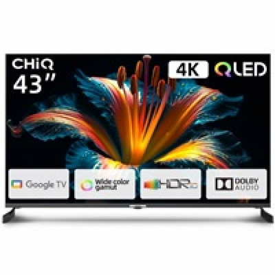 CHiQ U43QM8E TV 43", QLED, Google TV, Frameless, Dolby Au...