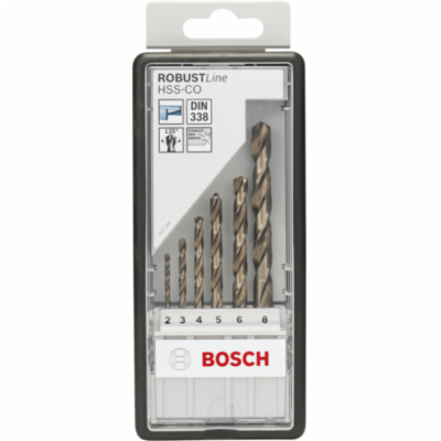 Bosch 6dílná sada spirálových vrtáků do kovu Robust Line ...