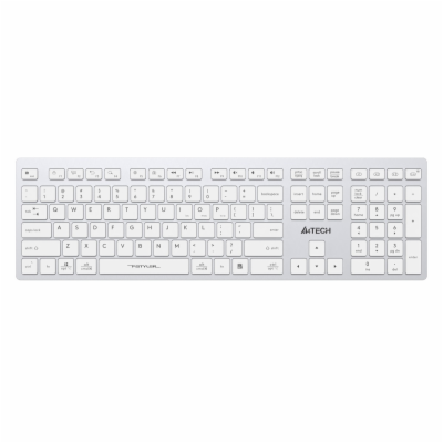 A4tech FBX50C, bezdrátová kancelářská klávesnice, bílá