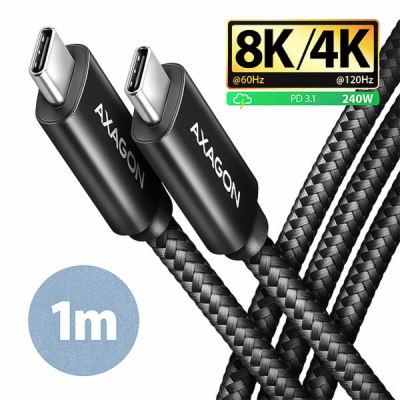 AXAGON BUCM4X-CM10AB NewGEN+ kabel USB-C <-> USB-C, 1m, U...