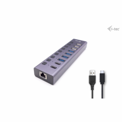 i-tec USB 3.0/USB-C Charging HUB 9port LAN + Power Adapte...
