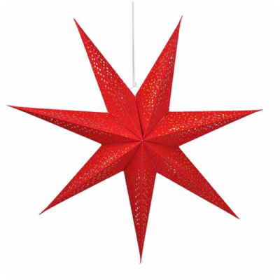 Solight LED vánoční hvězda červená, závěsná, 60cm, 20x LE...