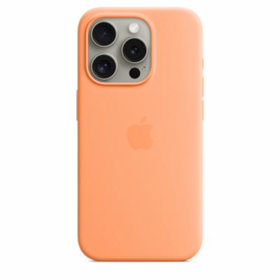 Apple Silikonové s MagSafe iPhone 15 Pro, sorbetově oranž...