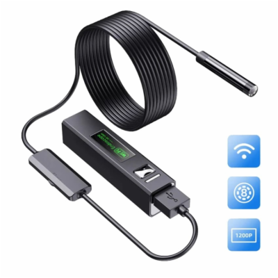 W-star WIFI endoskop WEF1505m, 5m měkký kabel UHD 1200P, ...