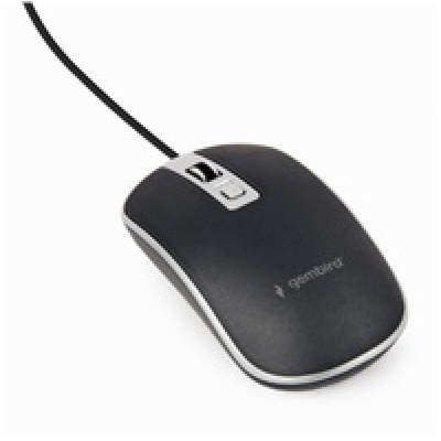 GEMBIRD myš MUS-4B-06-BS, drátová, optická, USB, černá/st...