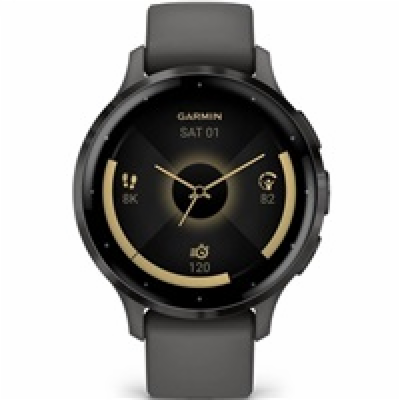 Garmin Venu® 3S, Slate/Gray, Silicone band