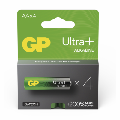 GP AA Ultra Plus, alkalická (LR6) - 4 ks