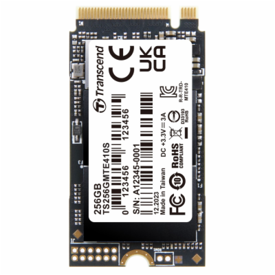 TRANSCEND SSD 256GB 410S, M.2 2242, PCIe Gen4x4, NVMe, 3D...