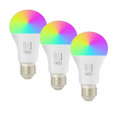 IMMAX NEO LITE SMART sada 3x žárovka LED E27 9W RGB+CCT, ...