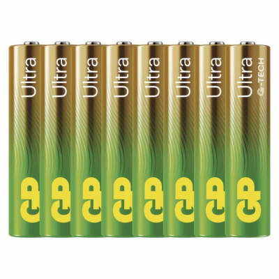 GP alkalická baterie ULTRA AAA (LR03) 8pack