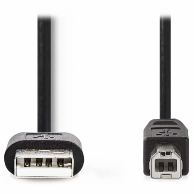 NEDIS kabel USB 2.0/ zástrčka USB-A - zástrčka USB-B/ k t...