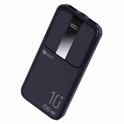 Powerbanka C-tech 10000mAh, Li-Pol, 22,5W, USB-C/USB-A/mi...