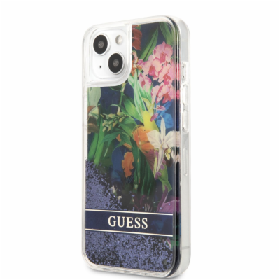 Guess Liquid Glitter Flower Zadní Kryt pro iPhone 13 mini...