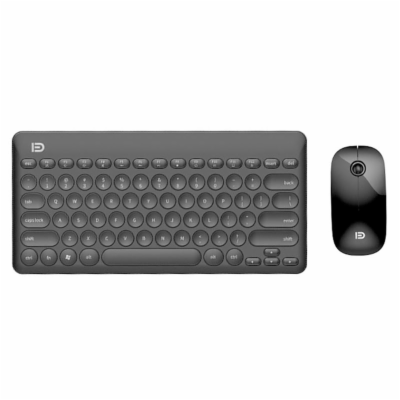 DeTech Bezdrátová klávesnice D IK6620 s myší - EN/černá C...