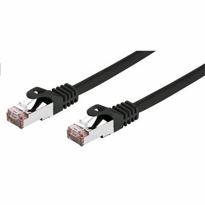 C-TECH Kabel patchcord Cat6, FTP, černý, 0,5m