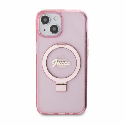 Guess IML Ring Stand Glitter MagSafe Zadní Kryt pro iPhon...