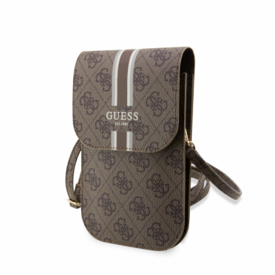 Guess PU 4G Printed Stripes Phone Bag hnědý Guess 4G PU P...