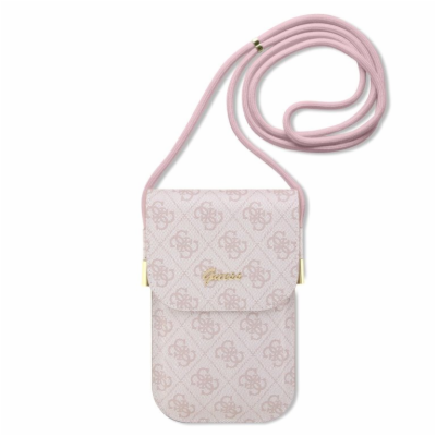 Guess PU 4G Metal Logo Script Phone Bag Pink Guess 4G PU ...