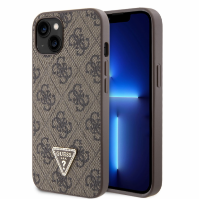 Guess PU 4G Strass Triangle Metal Logo Zadní Kryt pro iPh...