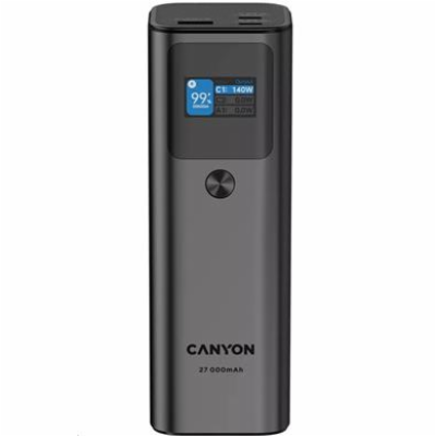 CANYON  Power Bank PB-2010, 27000mAh, tmavě šedá