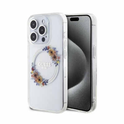 Guess PC/TPU Flowers Ring Glossy Logo MagSafe Zadní Kryt ...