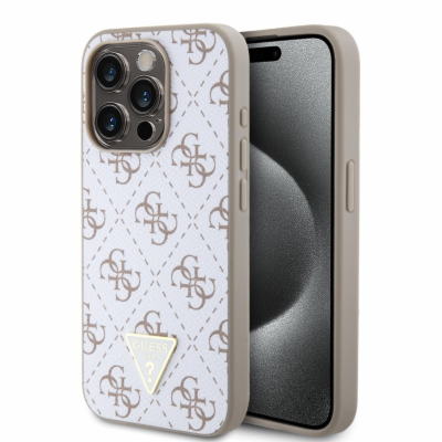 Guess PU Leather 4G Triangle Metal Logo Zadní Kryt pro iP...