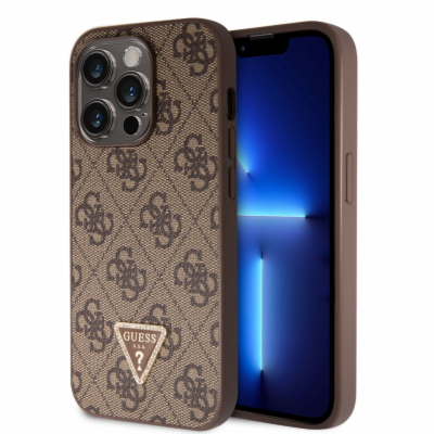 Guess PU 4G Strass Triangle Metal Logo Zadní Kryt pro iPh...