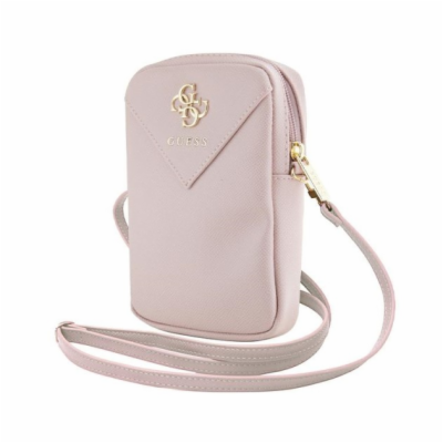 Guess Zip 4G Triangle Phone Bag Pink Luxusní telefonní ta...