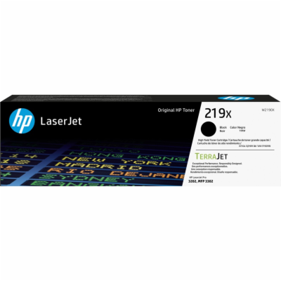 HP toner originální 219X - černý, high capacity, 3200str.