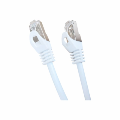GEMBIRD Patch kabel S/FTP Cat. 6A LSZH, bílý, 1 m