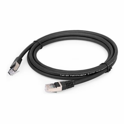 GEMBIRD PP6A-LSZHCU-BK-0.25M patchcord RJ45 cat.6A SFTP L...
