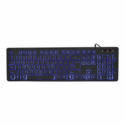 GEMBIRD 3-color backlight multimedia keyboard black US la...