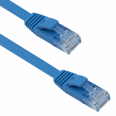 DeTech LAN kabel Cat:6 LAN - LAN, 3m - modrá Cat 6 Flat, ...