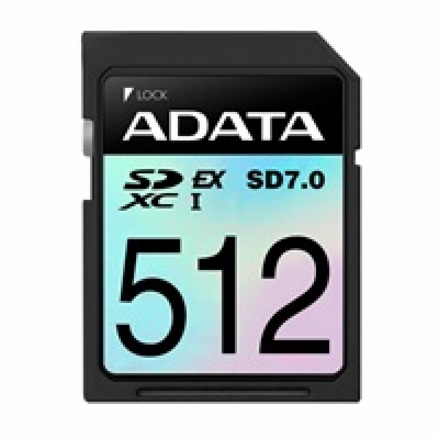 ADATA SDXC karta 512GB Extreme, PCIe Gen3, UHS-I, C10, V3...