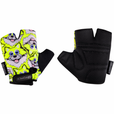 FORCE WOLFIE KID, fluo rukavice vel.L