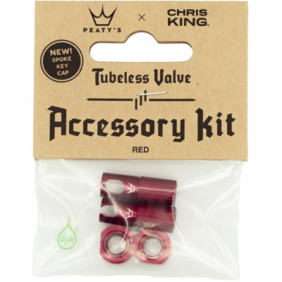 PEATY S X CHRIS KING (MK2) RED TUBELESS VALVES ACCESSORY ...