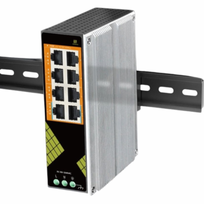 Conexpro GNT-IG1008GP-AC, Průmyslový PoE switch na DIN li...