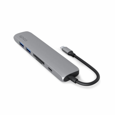 Epico 6v1 Alu Hub 8K s USB-C konektorem - šedá