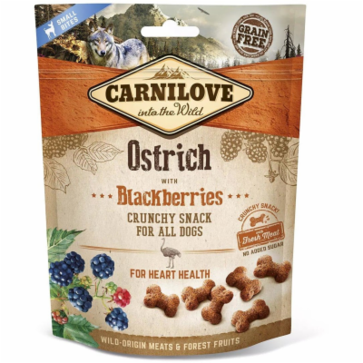 PET Carnilove Dog Crunchy Snack Ostrich with Blackberries...