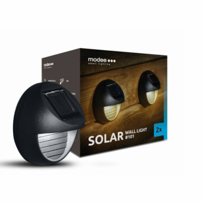 Svítidlo solární ML-WS101 LED nástěnné, kulaté, černé