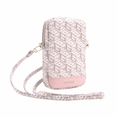 Guess PU G Cube Wallet Phone Bag Zipper Pink Guess PU G C...
