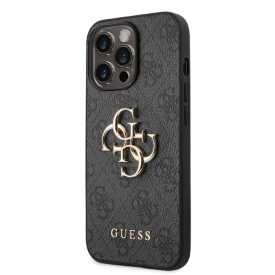 Guess PU 4G Metal Logo Zadní Kryt pro iPhone 14 Pro Grey ...