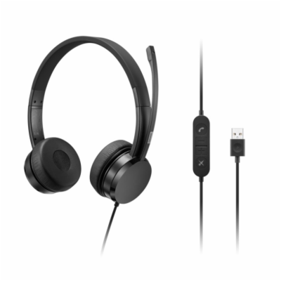 Lenovo sluchátka USB-A Wired Stereo On-Ear Headset (with ...