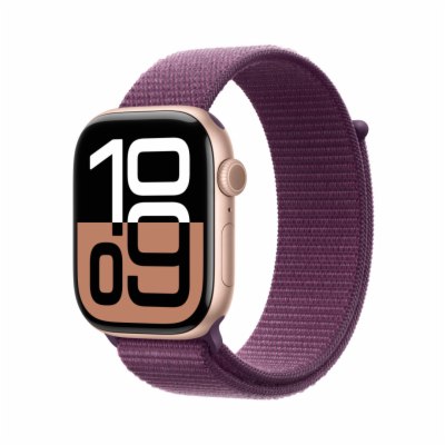 Apple Watch S10 Cell/42mm/Rose Gold/Sport Band/Plum
